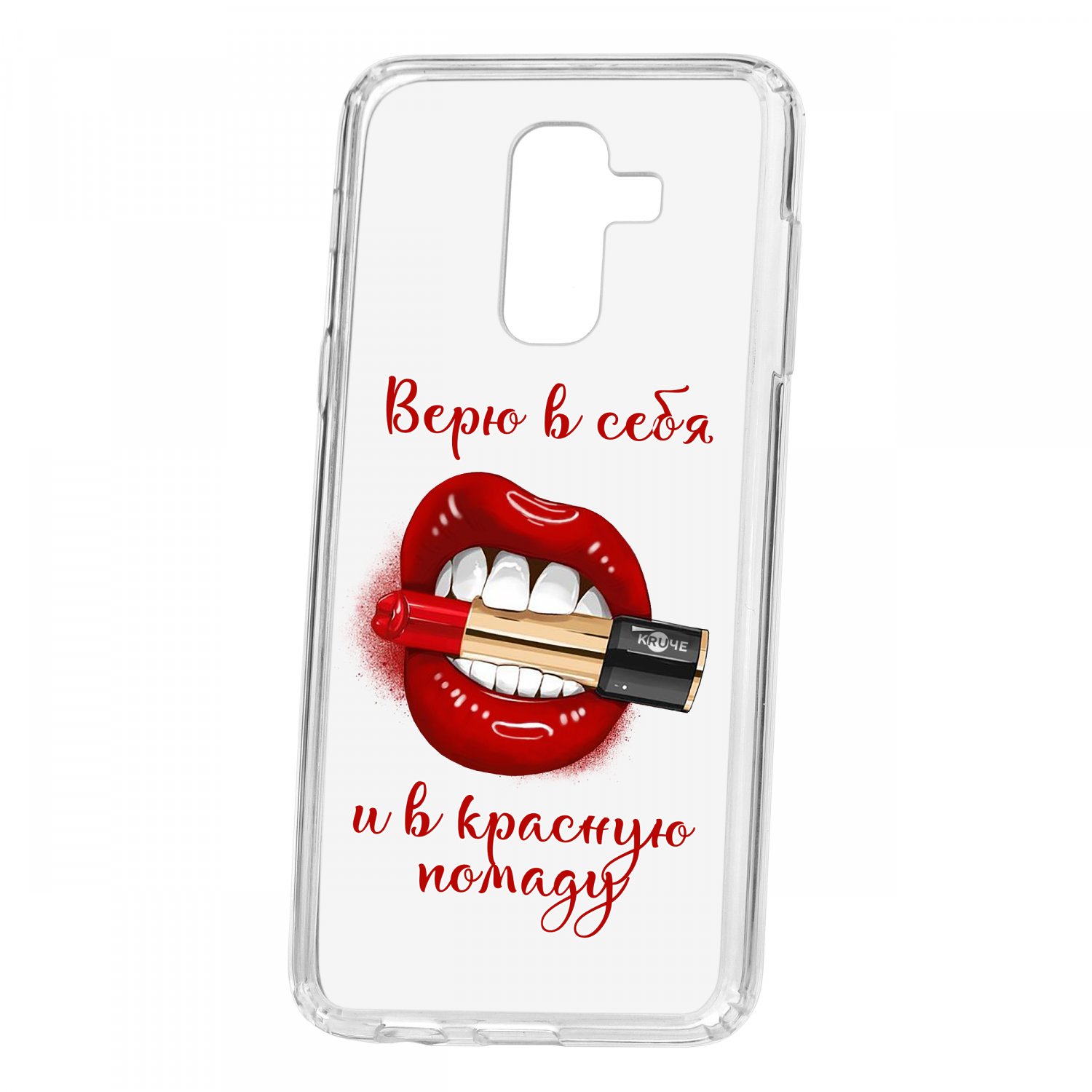 фото Чехол kruche samsung galaxy a6 plus print red lipstick кruче