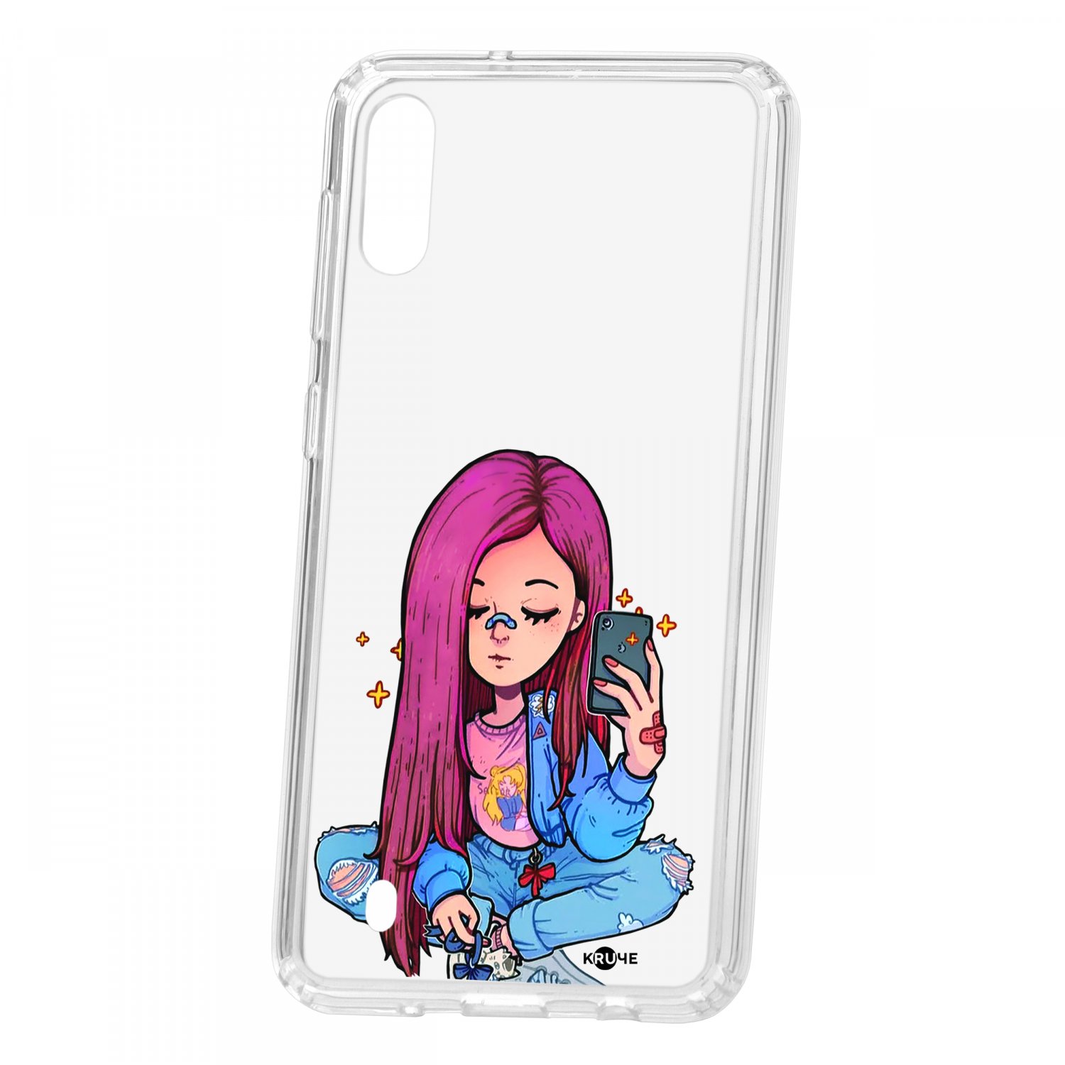 

Чехол для Samsung Galaxy M10 КRUЧЕ Print Pink Hair, Print