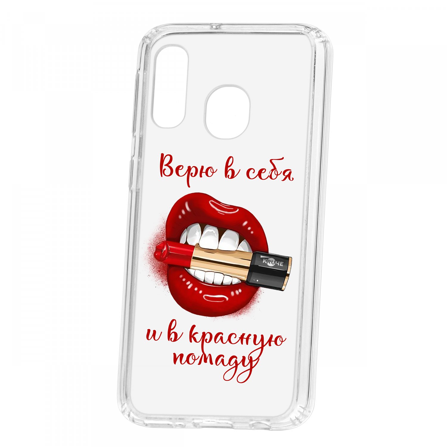 фото Чехол kruche samsung galaxy a40 print red lipstick кruче