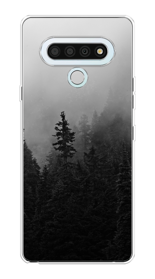 

Чехол на LG Stylo 6 "Туманный лес", Серый;черный, 84550-2
