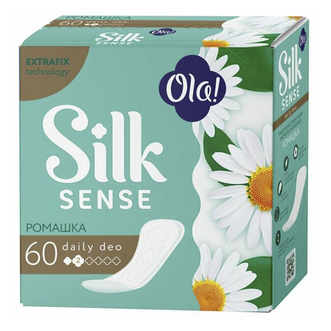 

Прокладки Ola! Silk Sense ромашка ежедневные 60 шт