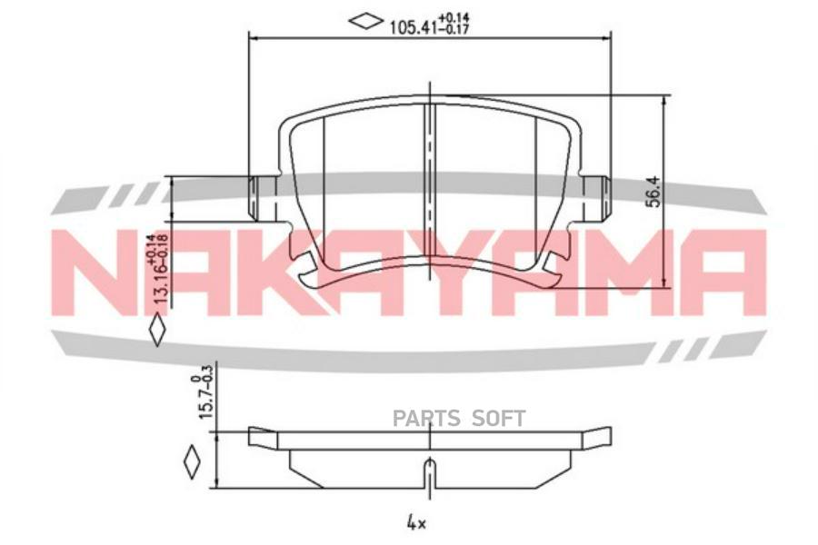 

Тормозные колодки Nakayama P0896NY