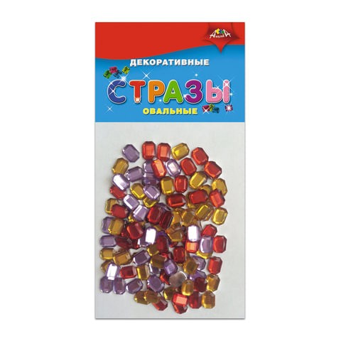 

Материалы для творчества АППЛИКА "Декоративные стразы", овальные, С3079