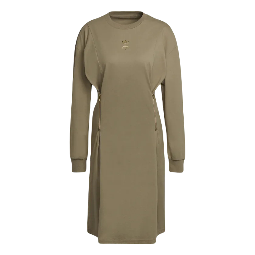 Платье женское Adidas Long Sleeve Dress HG6661 хаки 36 EU