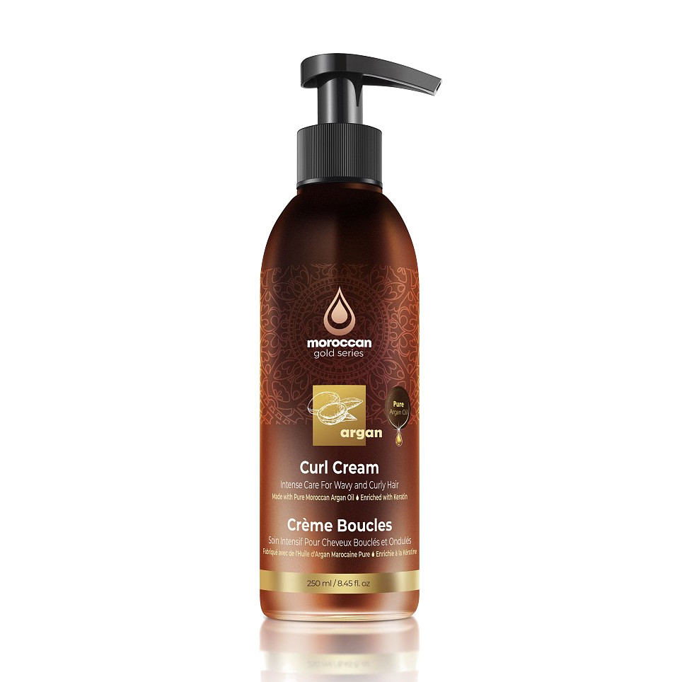 

Крем аргановый для кудрявых и вьющихся волос Argan Curl Cream Moroccan Gold Series 250 мл