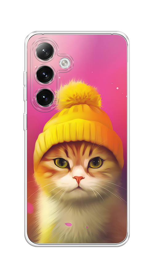

Чехол на Samsung Galaxy S24 "Котик в шапочке", Розовый;желтый;бежевый, 2109050-1