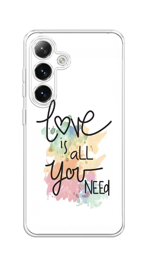 

Чехол на Samsung Galaxy S24 "Love is all you need", Белый;черный;зеленый, 2109050-1