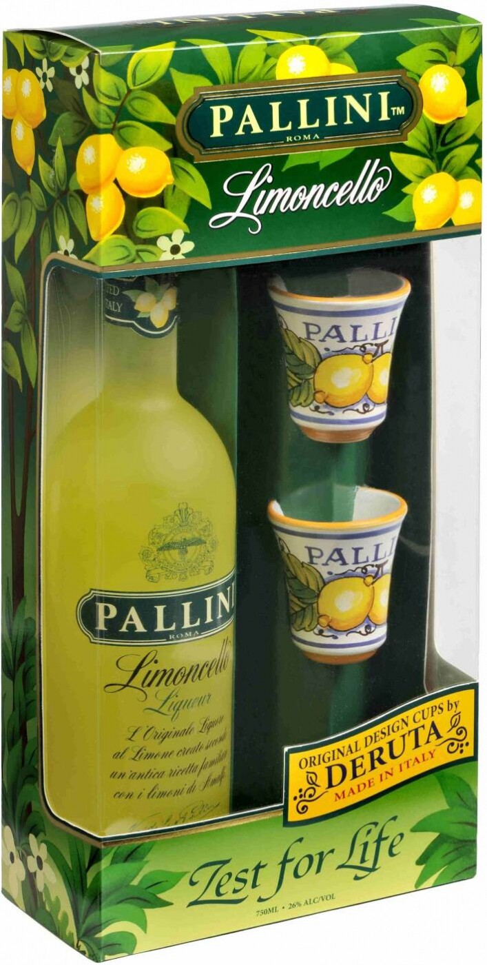 

Ликер Pallini Limoncello 26% 0,5 л +2 стакана