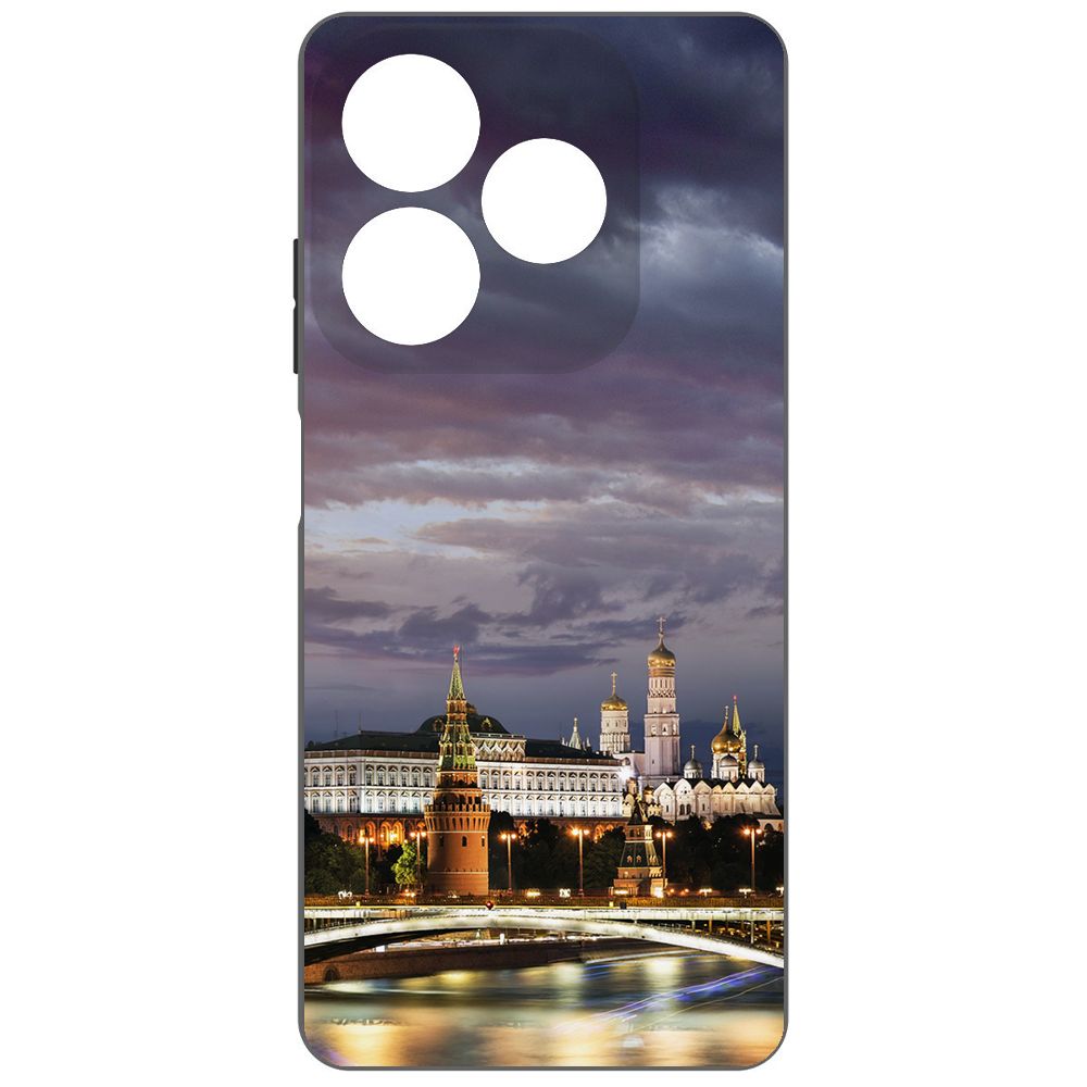 

Чехол-накладка Krutoff Soft Case Россия, Московский Кремль для INFINIX Smart 8 черный