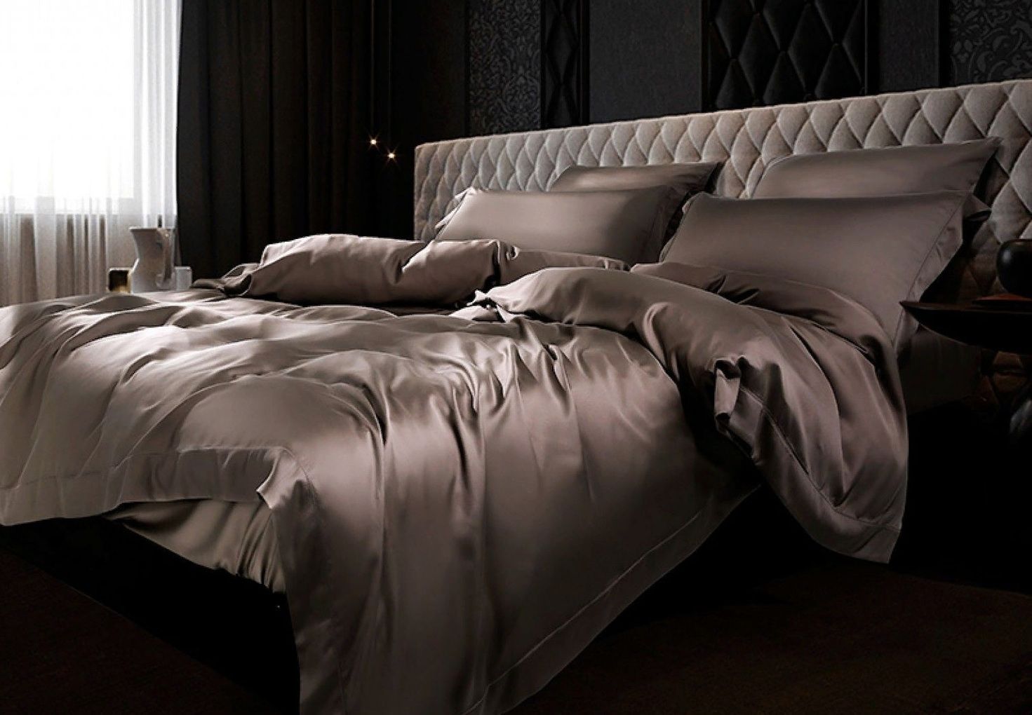 

Постельное бельё Maktex тенсель Евро Макси 30см 60S 4229 Коричневый с наволочками 50х70, тенсель Евро Макси на резинке 50х70