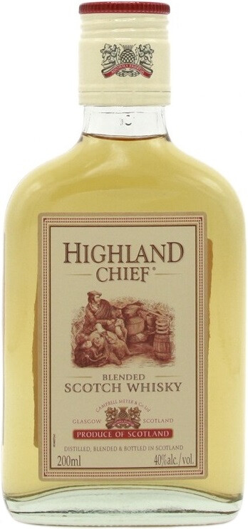 

Виски Highland Chief Шотландский купажированный 40% 0,2 л Великобритания