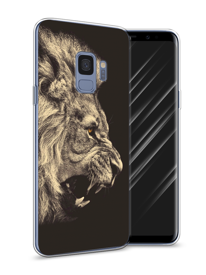 

Чехол Awog на Samsung Galaxy S9 "Львиный рык 2", Бежевый;черный, 25750-1