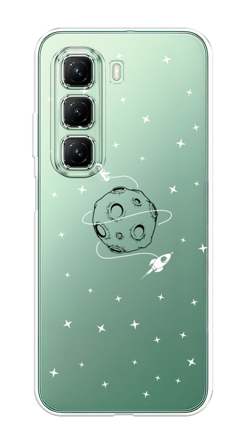

Чехол на Infinix Hot 50 4G "Полет вокруг луны", Белый;серый;черный, 3106550-1