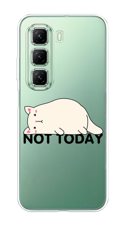 

Чехол на Infinix Hot 50 4G "Cat not today", Белый;розовый;черный, 3106550-1