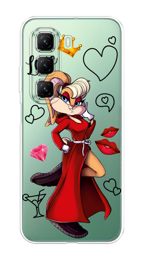 

Чехол на Infinix Hot 50 4G "Rich Lola Bunny", Красный;бежевый;оранжевый, 3106550-1