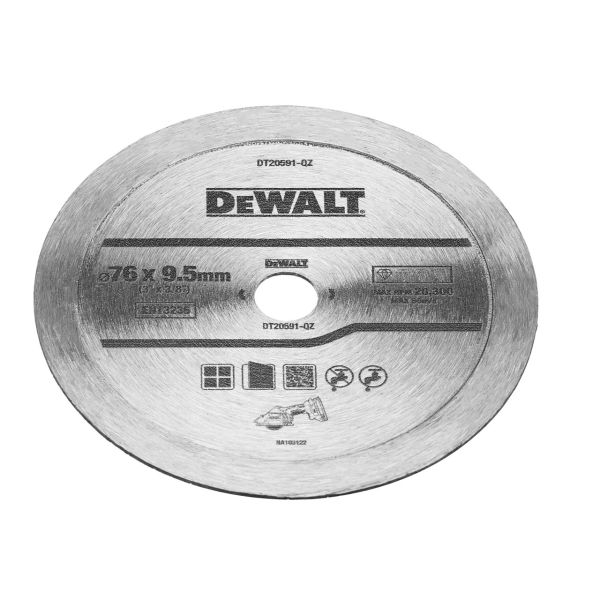 фото Алмазный отрезной диск dewalt dt20591-qz, 76х9.5 мм