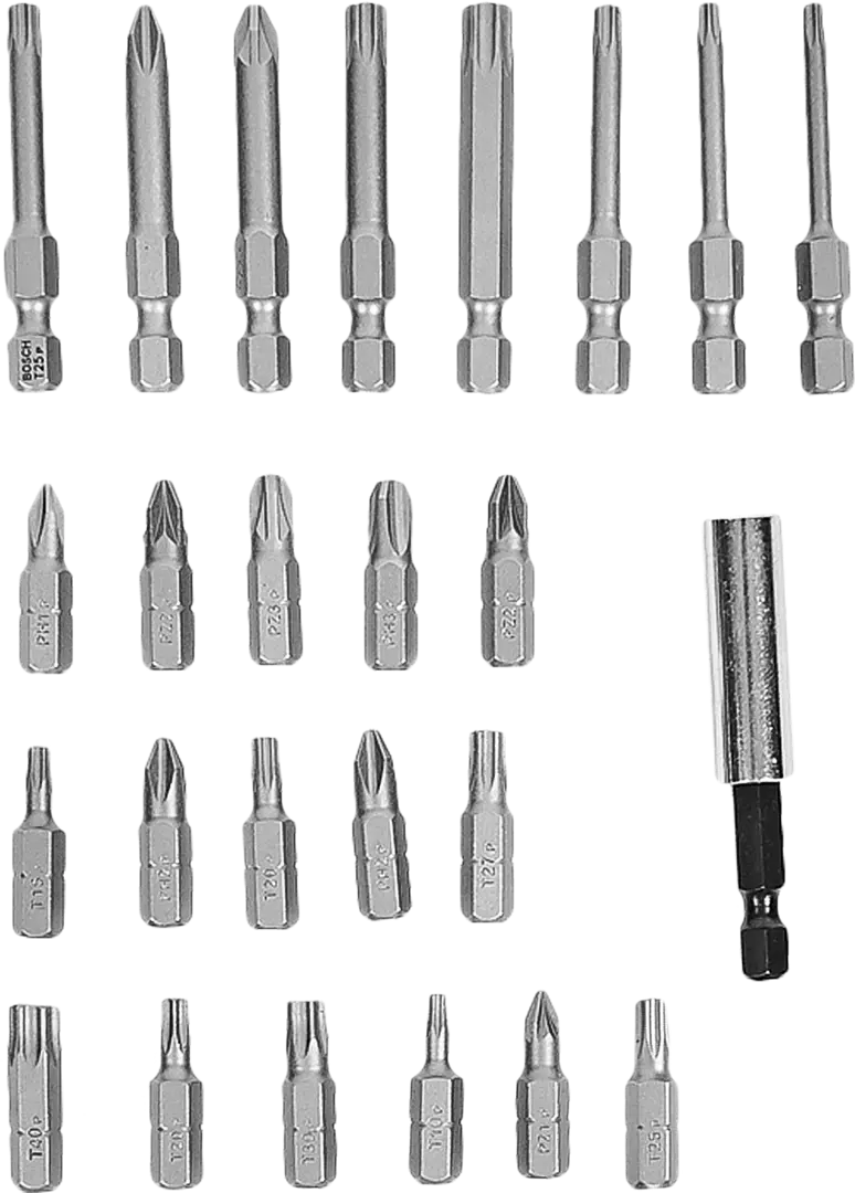 Набор бит Bosch Mini X-Line, 25шт наборы бит и сверл для дрелей шуруповертов bosch mini x line 15 2607019579