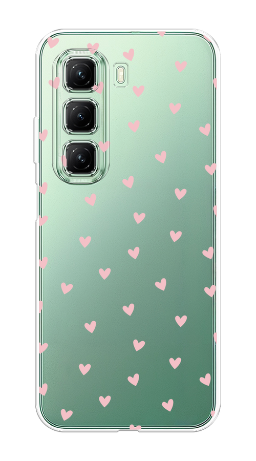 

Чехол на Infinix Hot 50 4G "Розовые сердечки паттерн", Розовый;прозрачный, 3106550-1
