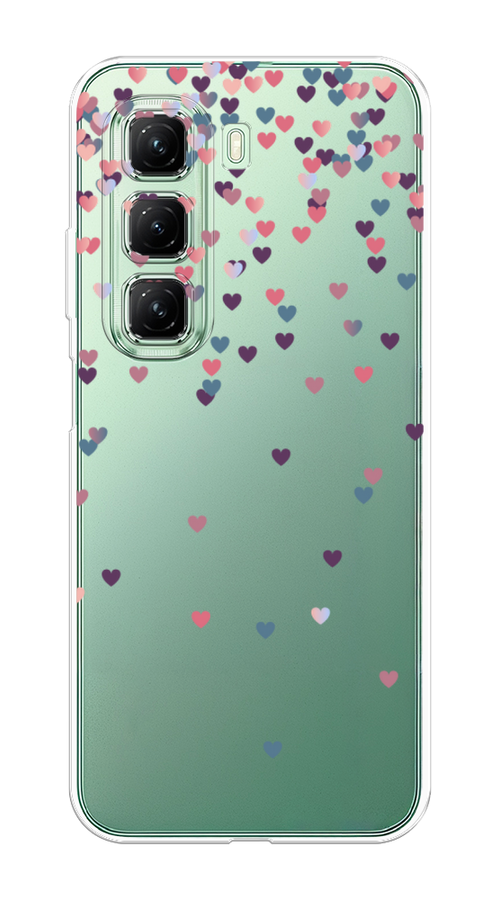

Чехол на Infinix Hot 50 4G "Посыпка сердечки", Розовый;фиолетовый, 3106550-1