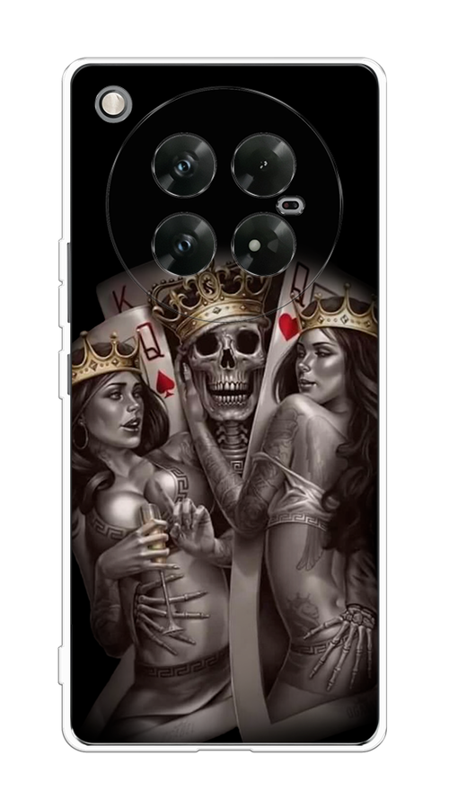 

Чехол на Infinix Zero 40 5G "Карты король и королевы", Серый;желтый, 3106650-1