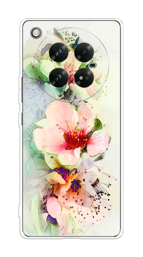

Чехол на Infinix Zero 40 5G "Нежные цветы", Зеленый;розовый, 3106650-1