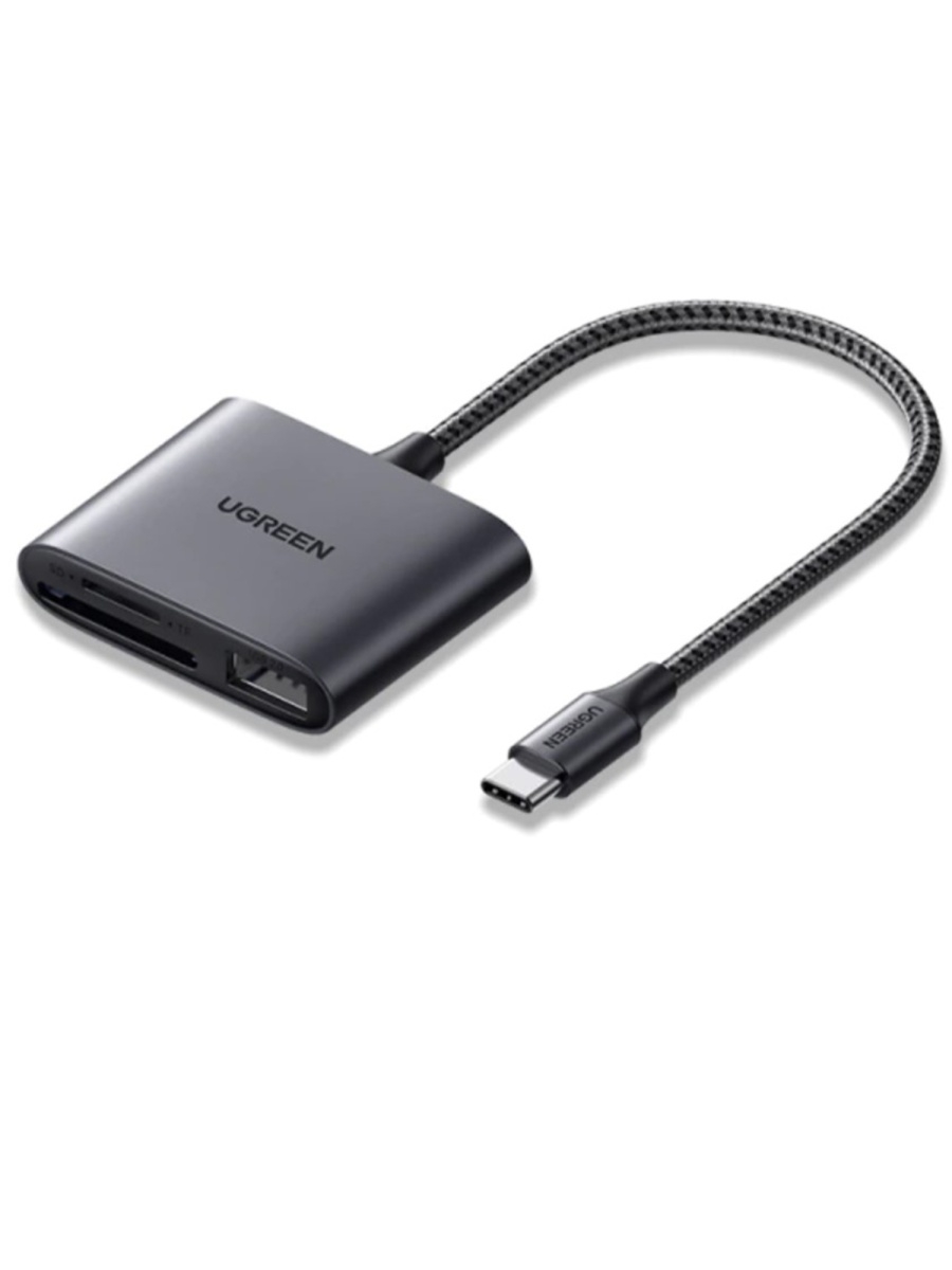 

Внешний кардридер UGREEN USB-C + SD+TF+USB-A, USB-C + SD+TF+USB-A