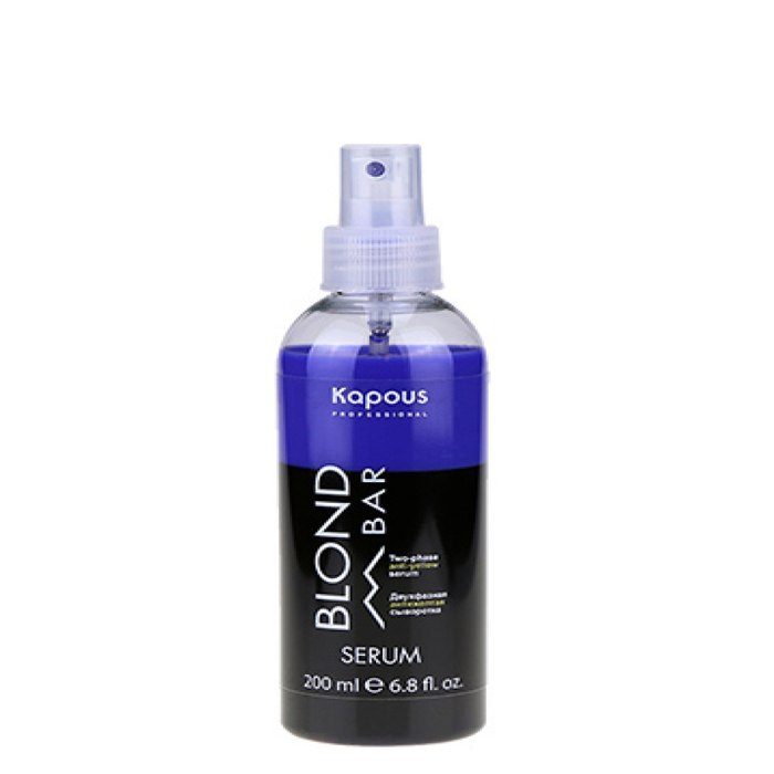 

Двухфазная сыворотка для волос Kapous Professional Blond Bar с антижелтым эффектом 200 мл