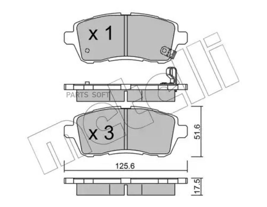 

Тормозные колодки METELLI 2207930