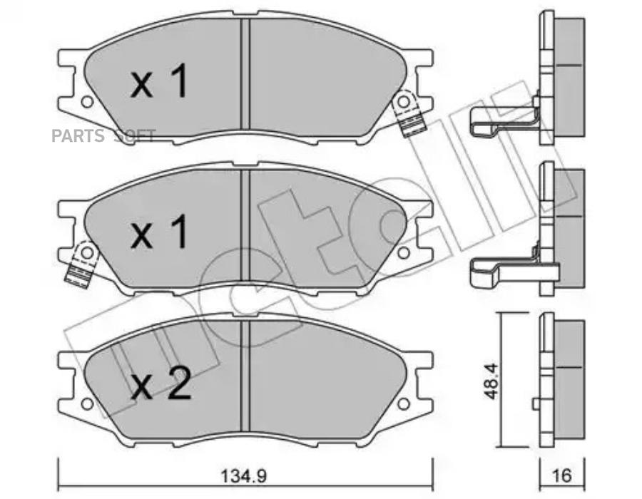 

Тормозные колодки METELLI 2208100