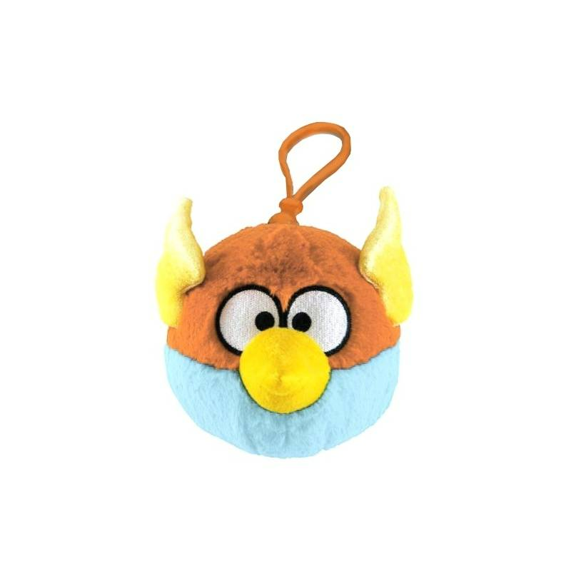 Мягкая игрушка-брелок Angry Birds Black Bird, 7cм, коричневый; голубой, 92677-BK брелок кожзам потайной авокадо голубой 11 5х7 5 см
