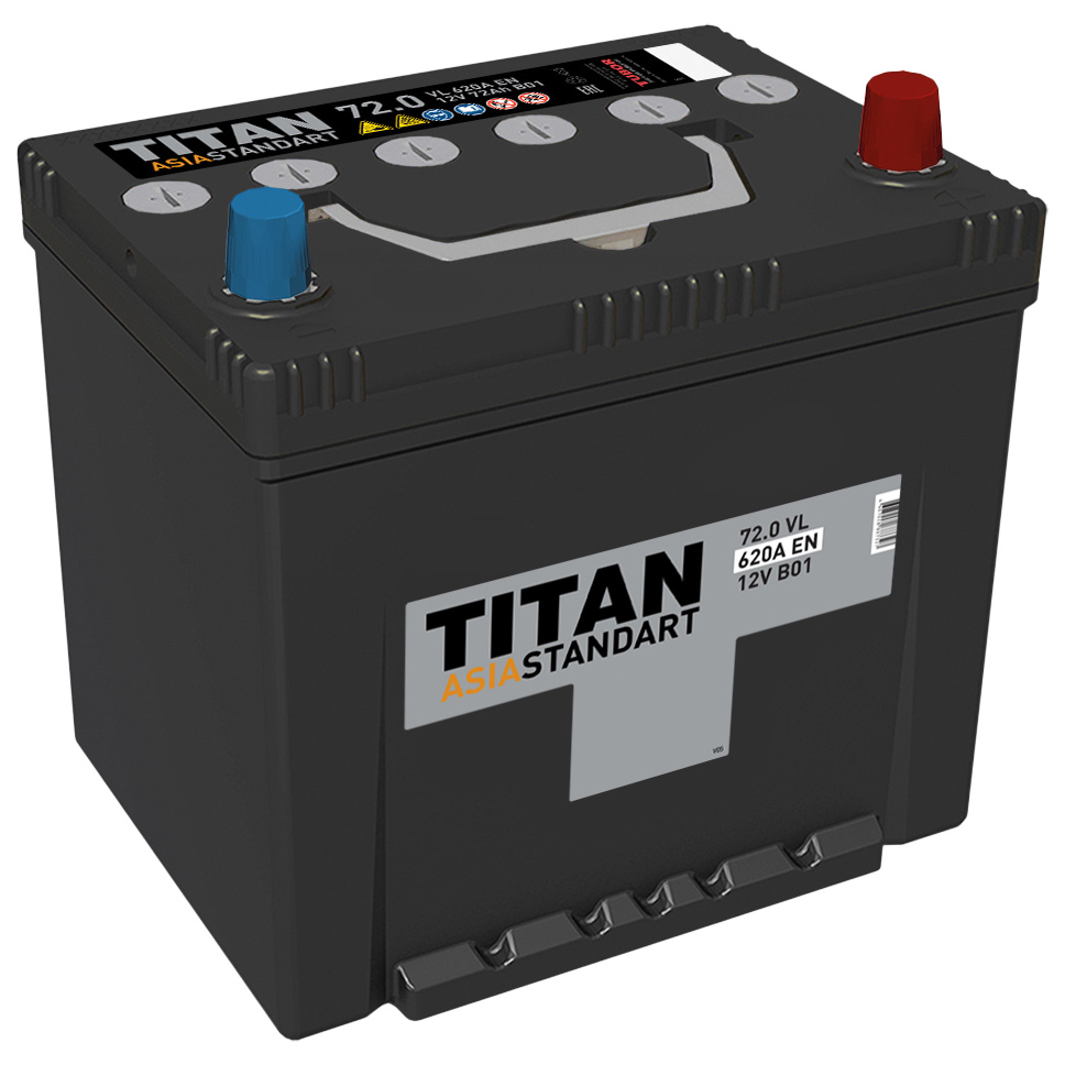 фото Аккумулятор titan asia standart 72r 620a 258x171x221