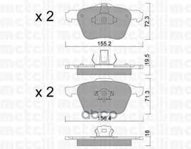 

Тормозные колодки METELLI 2208330