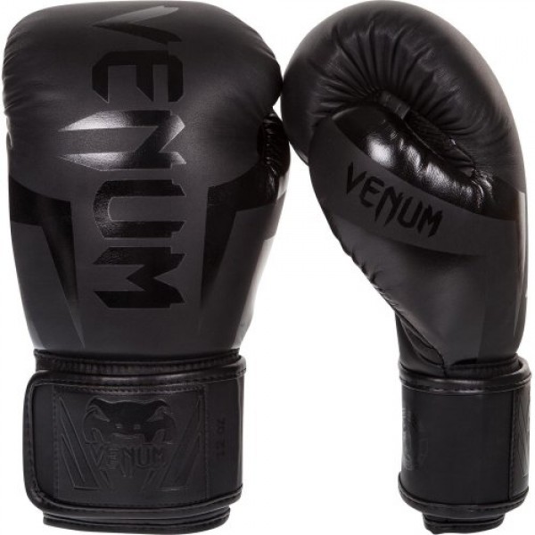 фото Боксерские перчатки venum elite черные 16 унций
