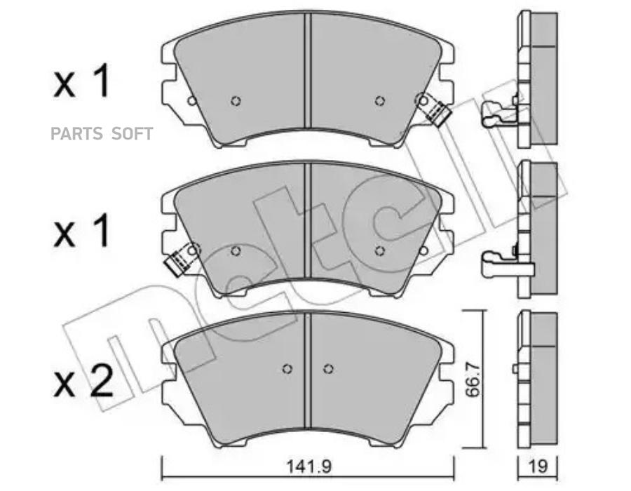 

Тормозные колодки METELLI 2208420