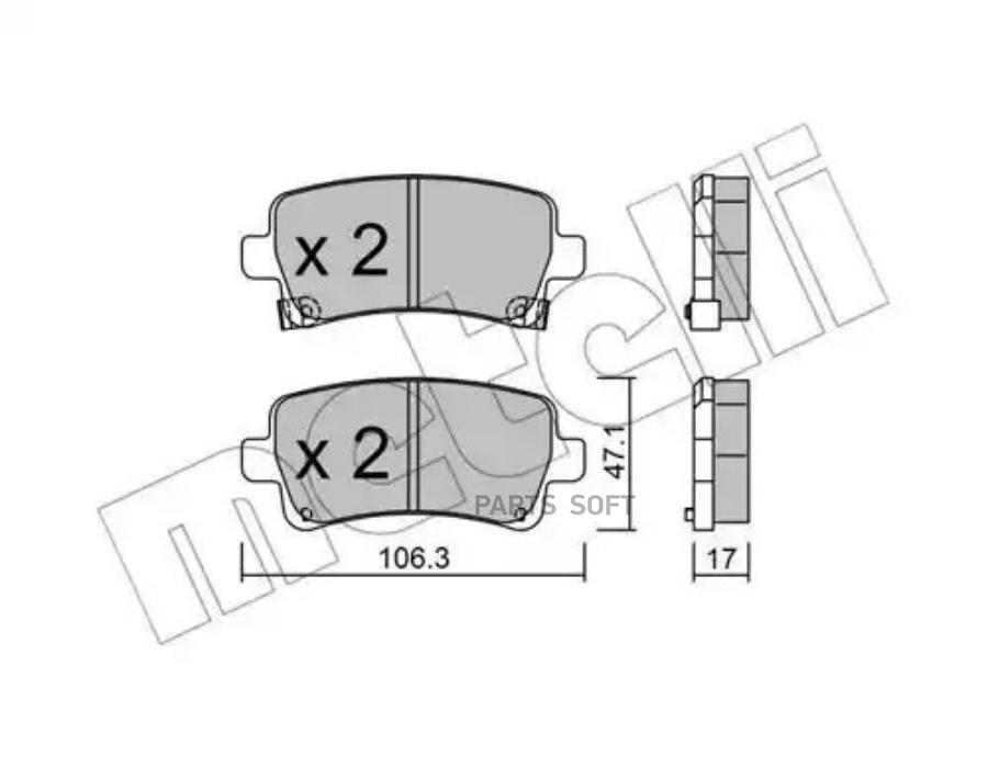 

Тормозные колодки METELLI 2208440