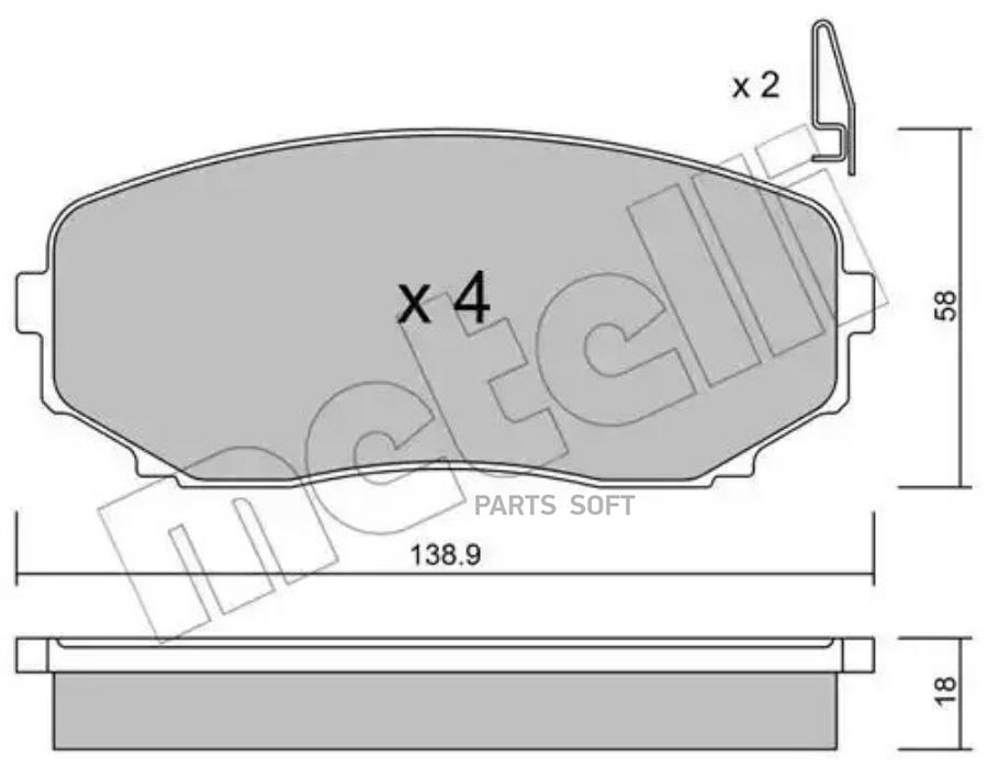 

Тормозные колодки METELLI 2208720