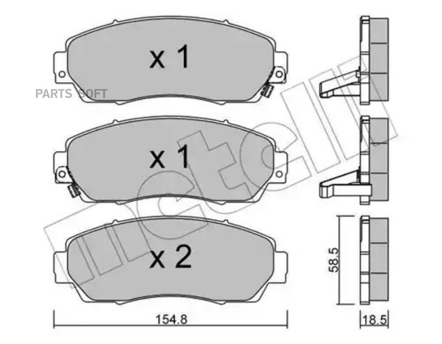 Тормозные колодки METELLI 2209030