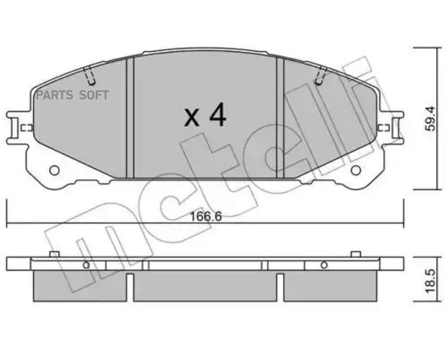 

Тормозные колодки METELLI 2209381