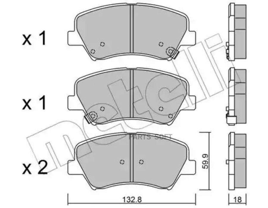 

Тормозные колодки METELLI 2209440