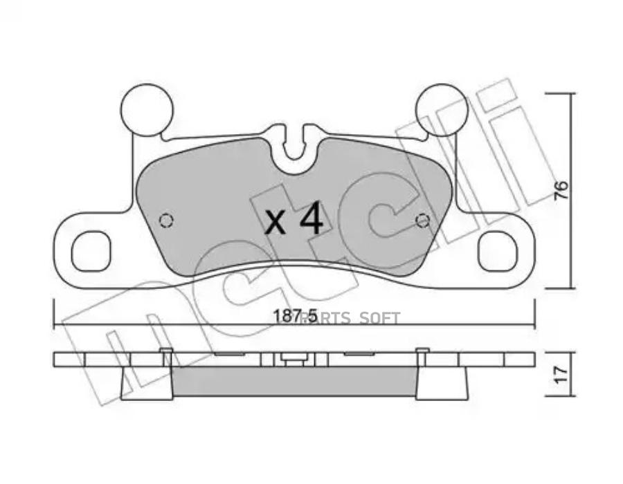 

Тормозные колодки METELLI 2209580