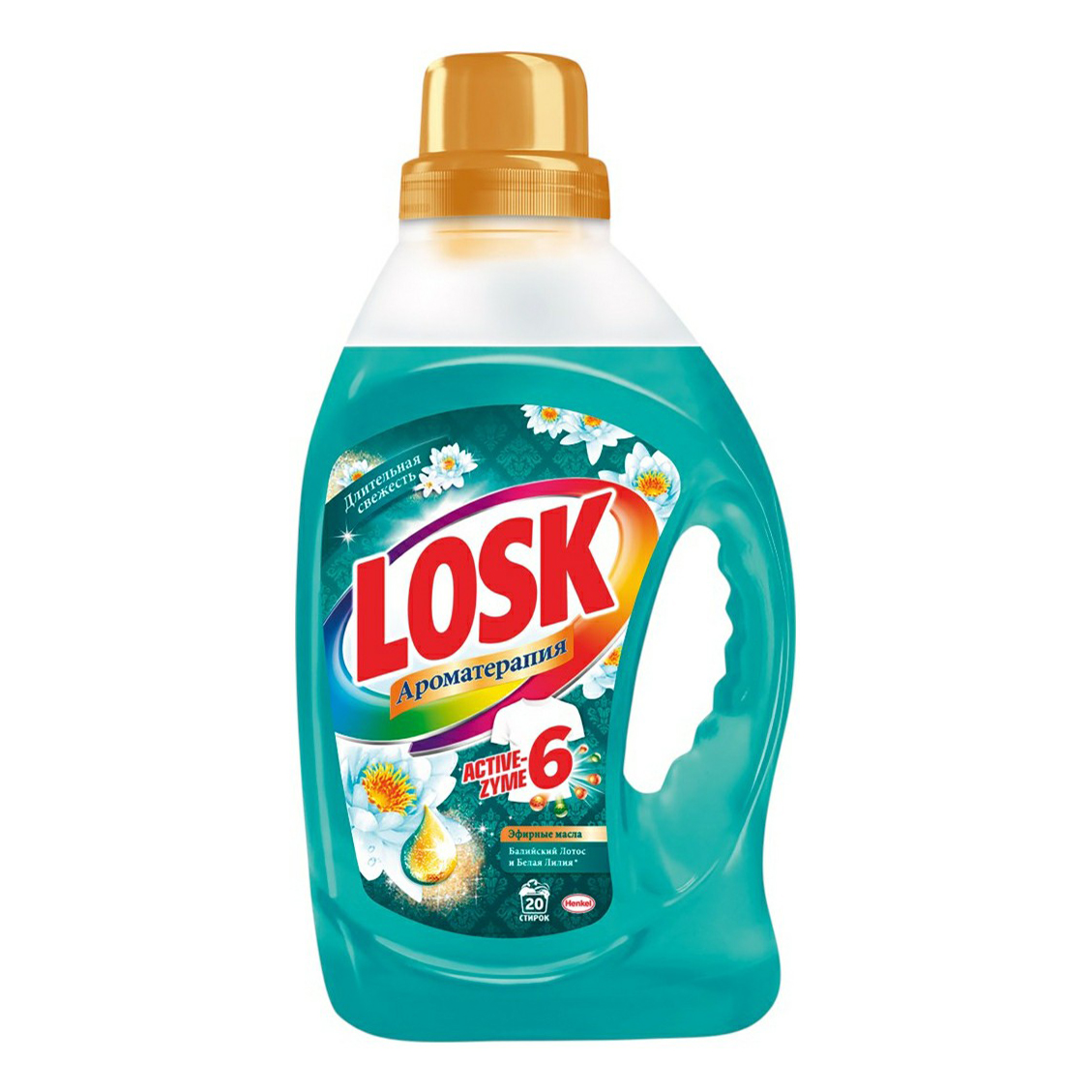 

Гель для стирки Losk Ароматерапия Балийский лотос и Белая лилия 1,46 л