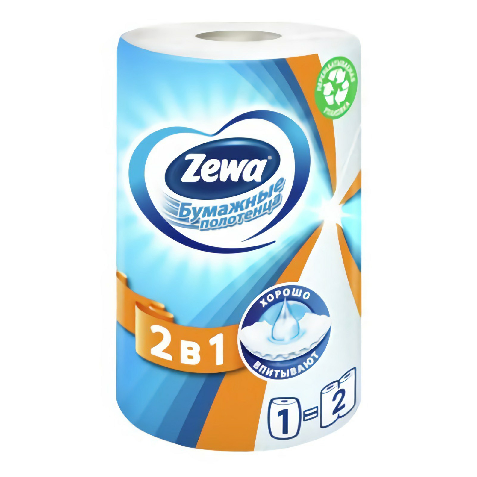 

Бумажные полотенца Zewa 2 в 1 двухслойные 30 м