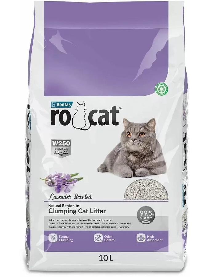 

Комкующийся наполнитель Ro Cat бентонитовый, лаванда, 10 л