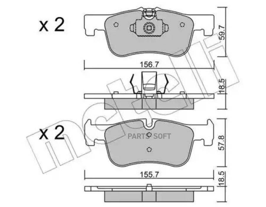 Тормозные колодки METELLI 2209590