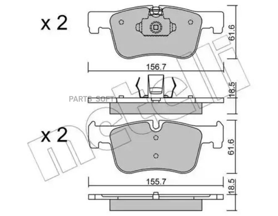 

Тормозные колодки METELLI 2209600