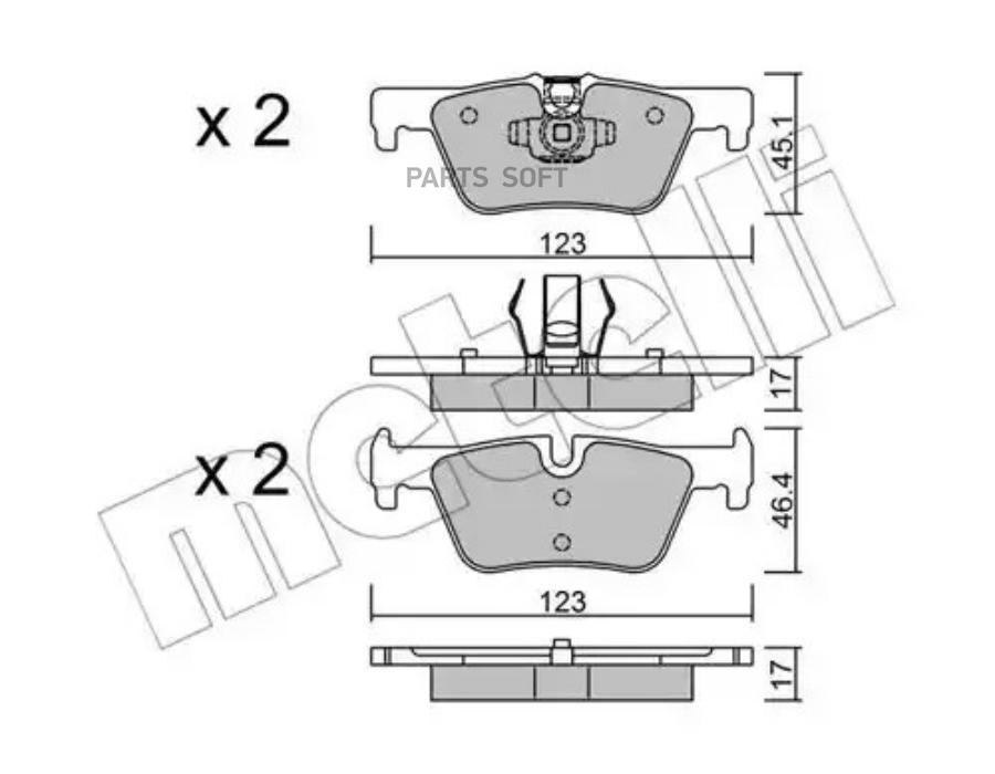 

Тормозные колодки METELLI 2209620