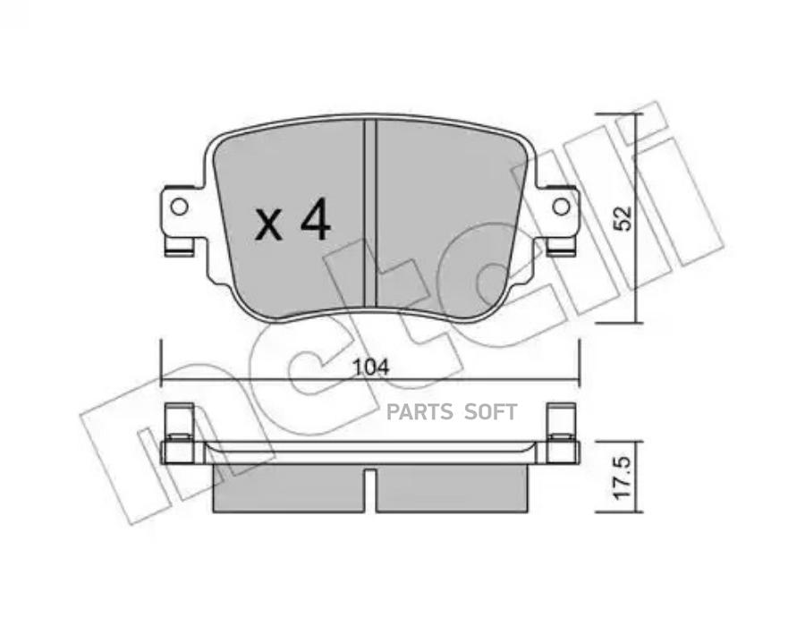

Тормозные колодки METELLI 2209800