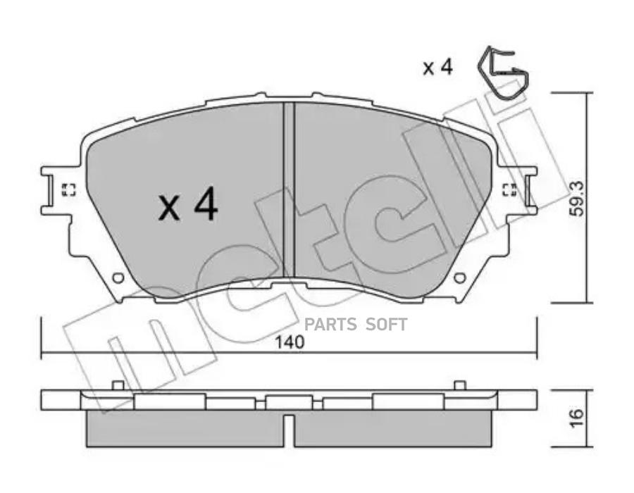 

Тормозные колодки METELLI 2209940