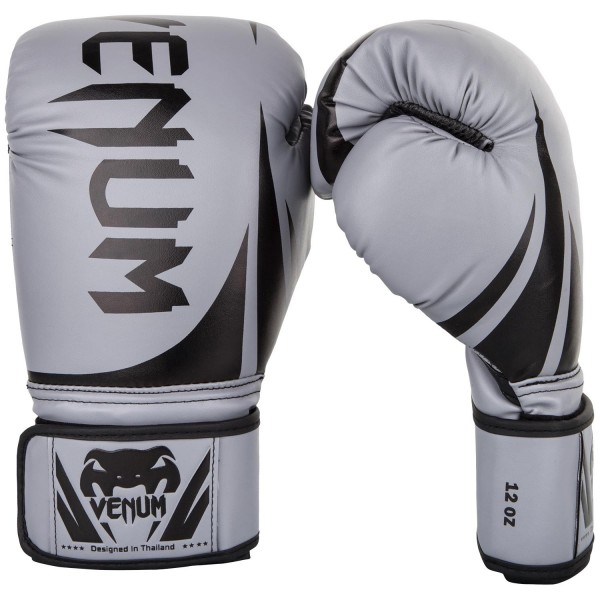 фото Боксерские перчатки venum challenger 2.0 серые/черные 16 унций