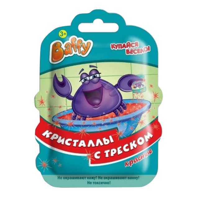 

Кристаллы Baffy с треском для ванны 12 г в ассортименте